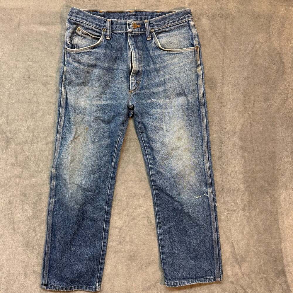 34x24 Levi's Vintage 505 Jeans Blue Denim Distressed Workwear western